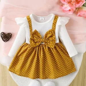 Golden Polka Princess Dress