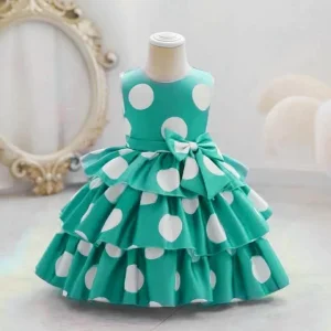 Mint Green Polka Dot Princess Dress
